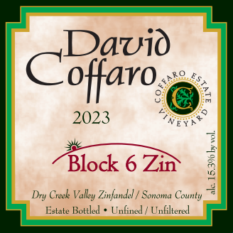 Block 6 Zinfandel – David Coffaro Winery