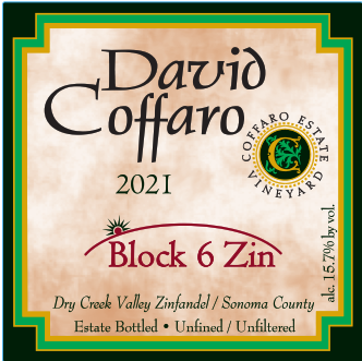 Block 6 Zinfandel – David Coffaro Winery